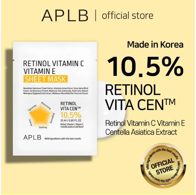 APLB - Retinol Vitamin C Vitamin E Sheet Mask 25ml