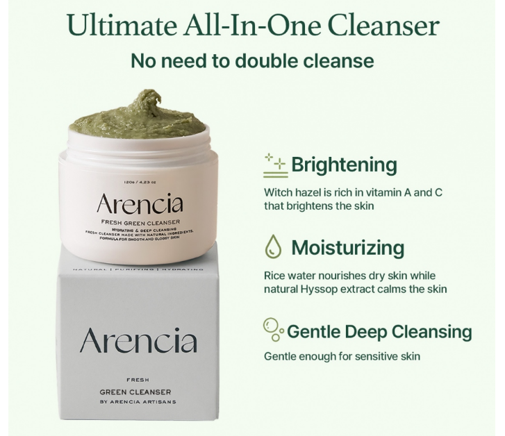 [ARENCIA] Fresh Green Cleanser 120g