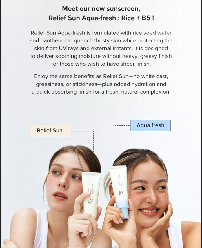[Beauty of Joseon] Relief Sun Aqua-fresh : Rice + B5 50ml