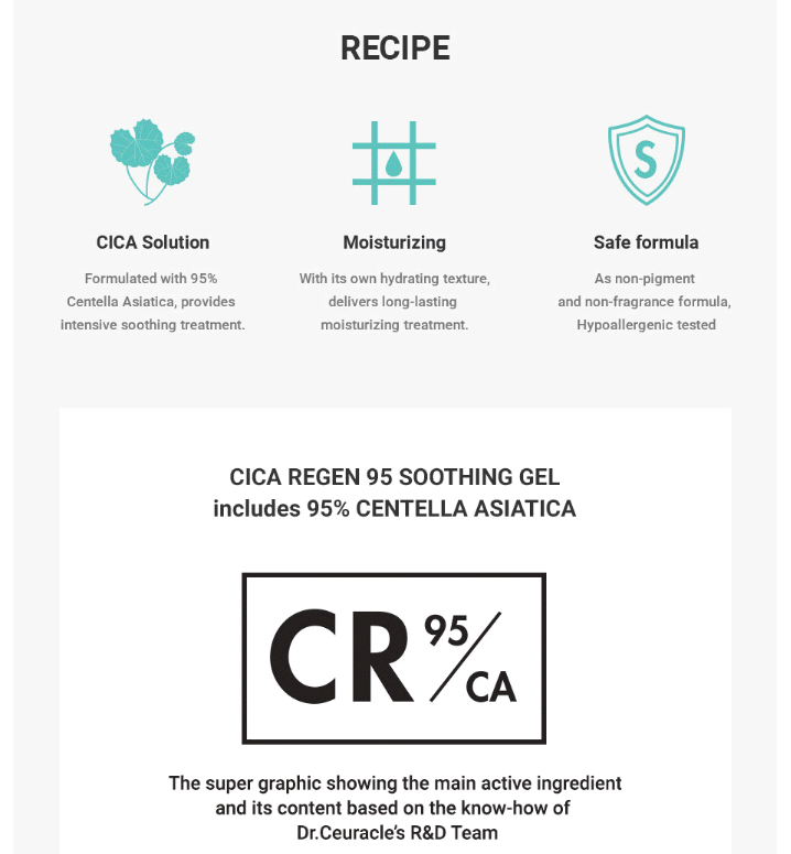 [Dr.Ceuracle] Cica Regen 95 Soothing Gel 110g