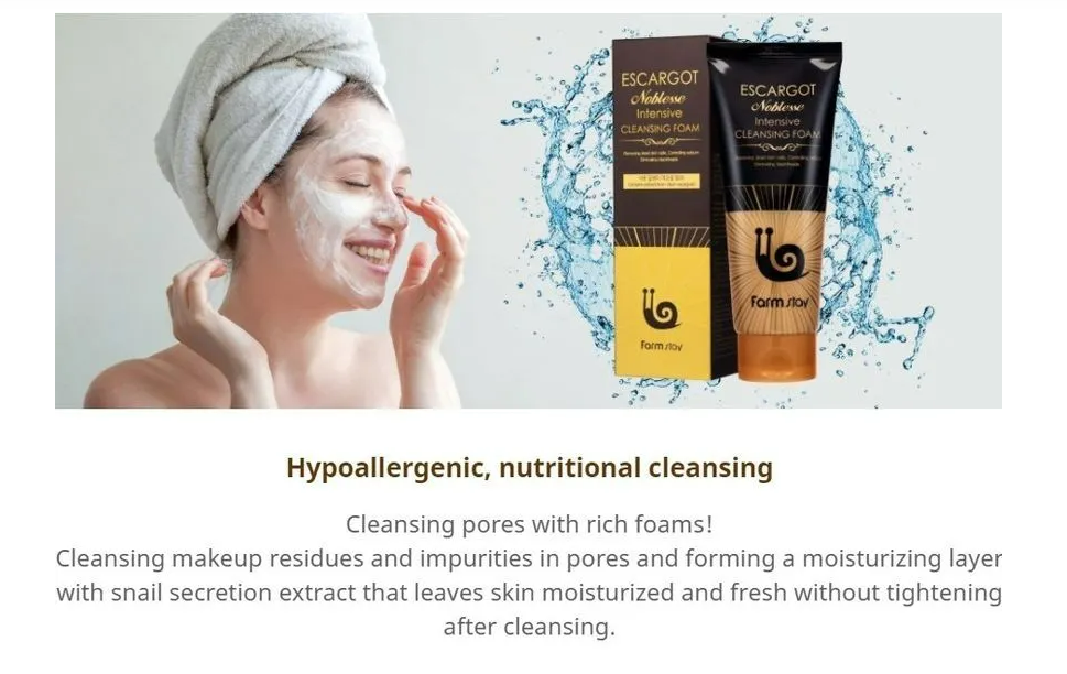 [Farmstay] Escargot Noblesse Intensive Cleansing Foam 180ml