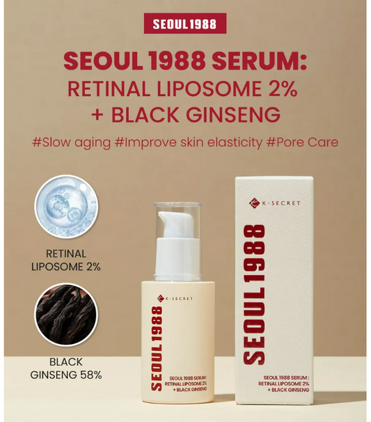 [KSECRET] SEOUL 1988 Serum : Retinal Liposome 2% + Black Ginseng 30ml