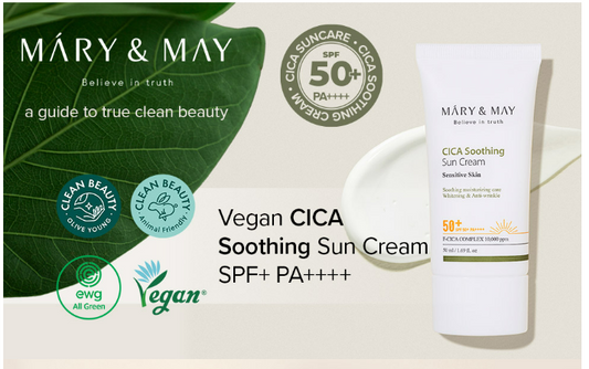 [Mary&May] CICA Soothing Sun Cream SPF50+ PA++++ 50ml