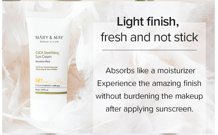 [Mary&May] CICA Soothing Sun Cream SPF50+ PA++++ 50ml