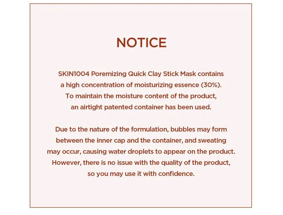 [SKIN1004] Madagascar Centella Poremizing Quick Clay Stick Mask 27g
