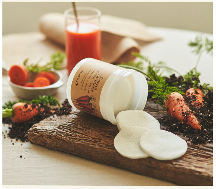 [Skinfood] Carrot Carotene Calming Water Pad 60ea