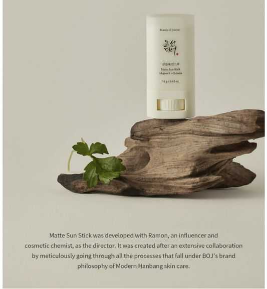 [Beauty of Joseon] Matte Sun Stick : Mugwort + Camelia 18g