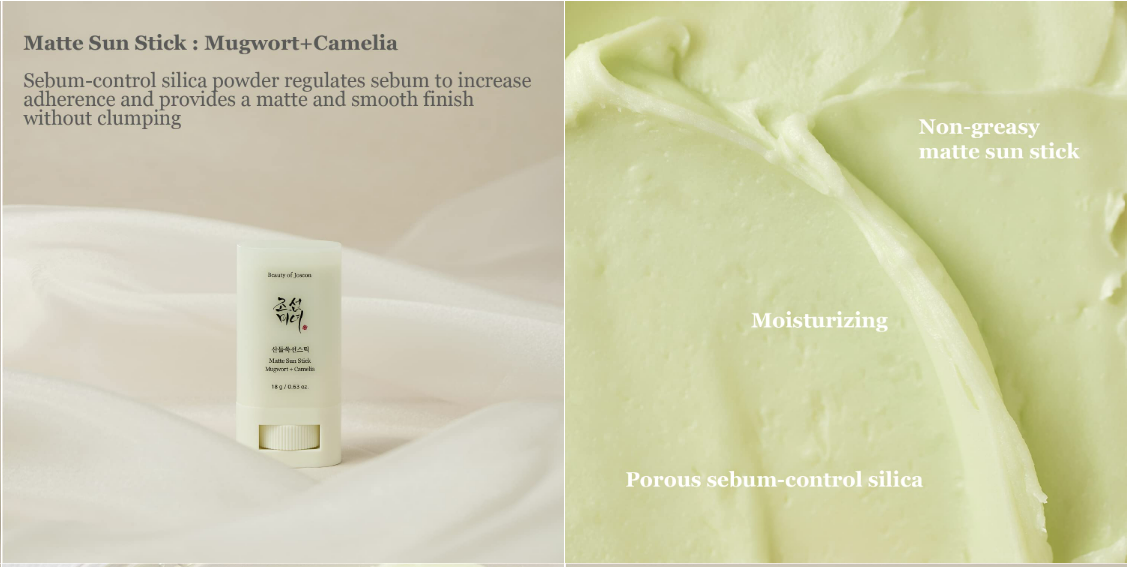 [Beauty of Joseon] Matte Sun Stick : Mugwort + Camelia 18g